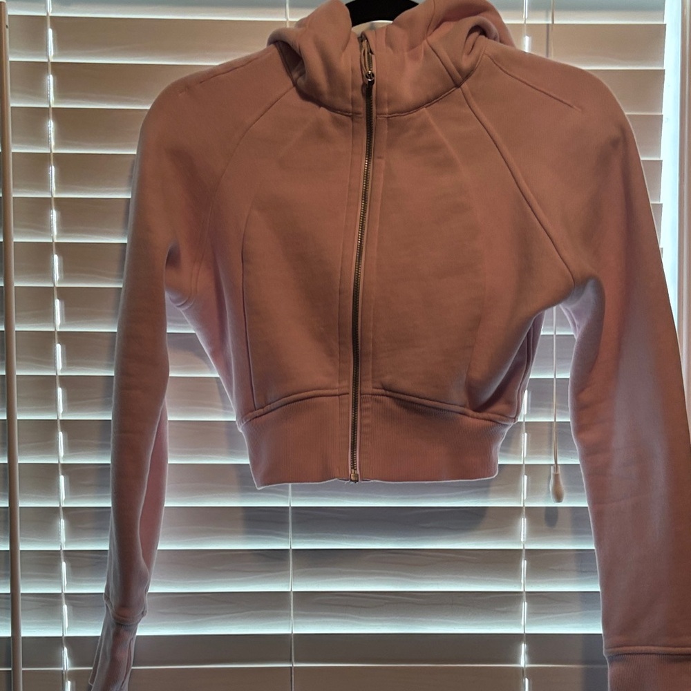 Lululemon Athletica Light Pink Cropped Hoodie